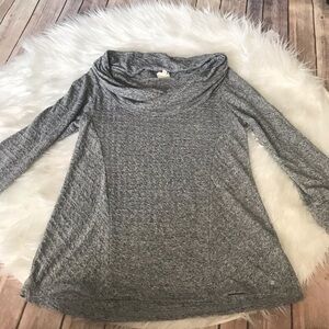 Anthropologie One September gray cowl neck sweater S